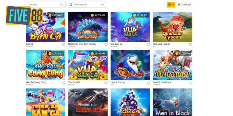 Hé lộ những tựa game bắn cá hấp dẫn tại Five88