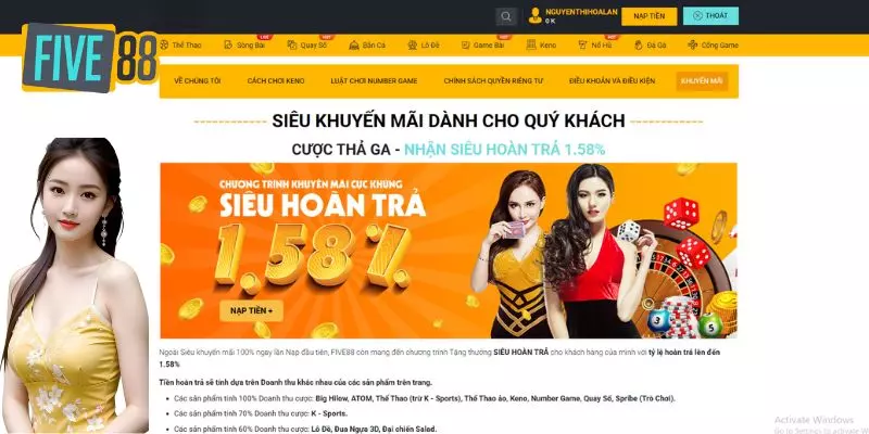 Nhận siêu hoàn trả lên đến 1.58%
