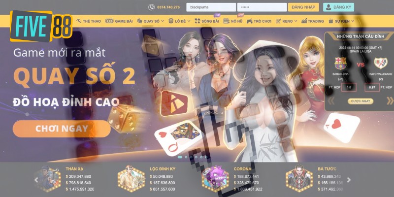 Tìm link vào Five88 mới nhất không bị chặn đảm bảo quá trình giải trí không bị gián đoạn